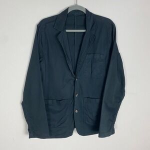 Pact Boulevard Brushed Twill Blazer Mens Small Organic Cotton Pocket Utility
